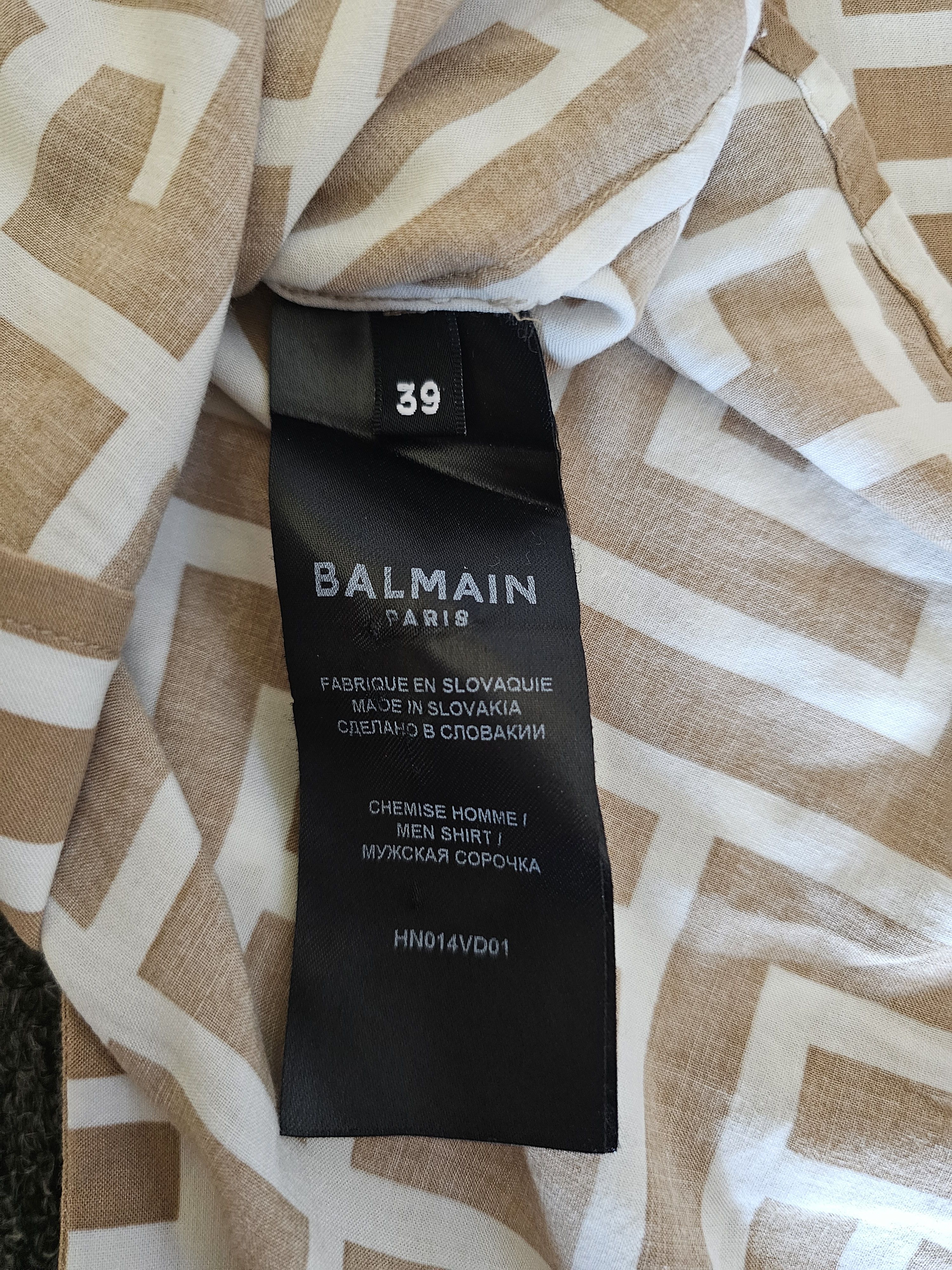 Balmain Balmain Men's Oversize Short Sleeve Shirt Size 39 Size US L / EU 52-54 / 3 - 7 Thumbnail