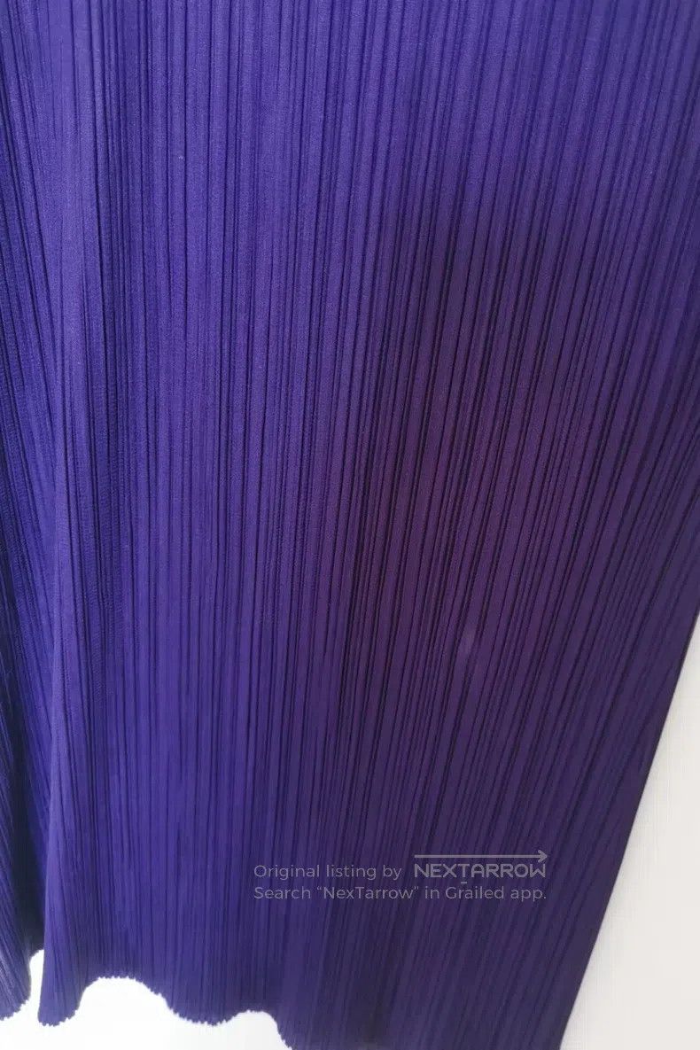 Issey Miyake Issey Miyake Sleeveless Gold Embroidery Chain Purple Dress Size XXL / US 16-18 / IT 52-54 - 6 Thumbnail