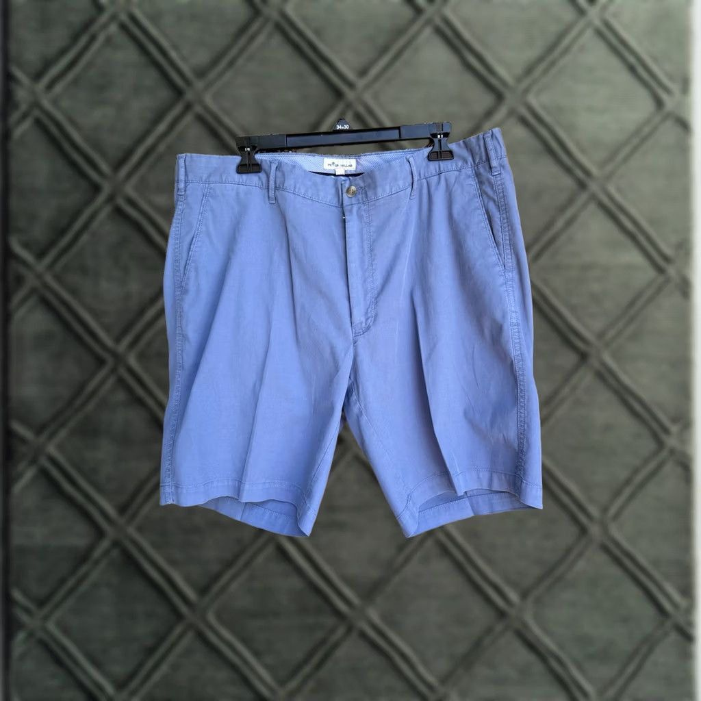 Peter Millar Peter Millar Crown Golf Shorts Blue Chino Stretch 38 Men Regular Tailored Flat Front Water Resistant Logo Easy Care Size US 38 / EU 54 - 1 Thumbnail