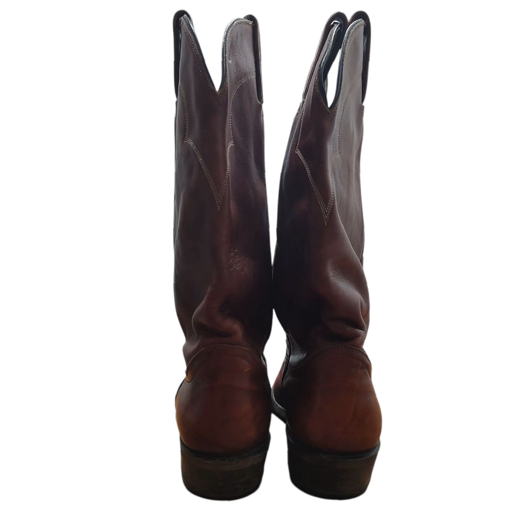Tony Lama VINTAGE Tony Lama Boots Cowboy Western 9.5 D Brown Leather USA Marbled Boots Mens US 9.5 D Brown Leather Texas USA Marbled Size US 10 / EU 43 - 7 Thumbnail