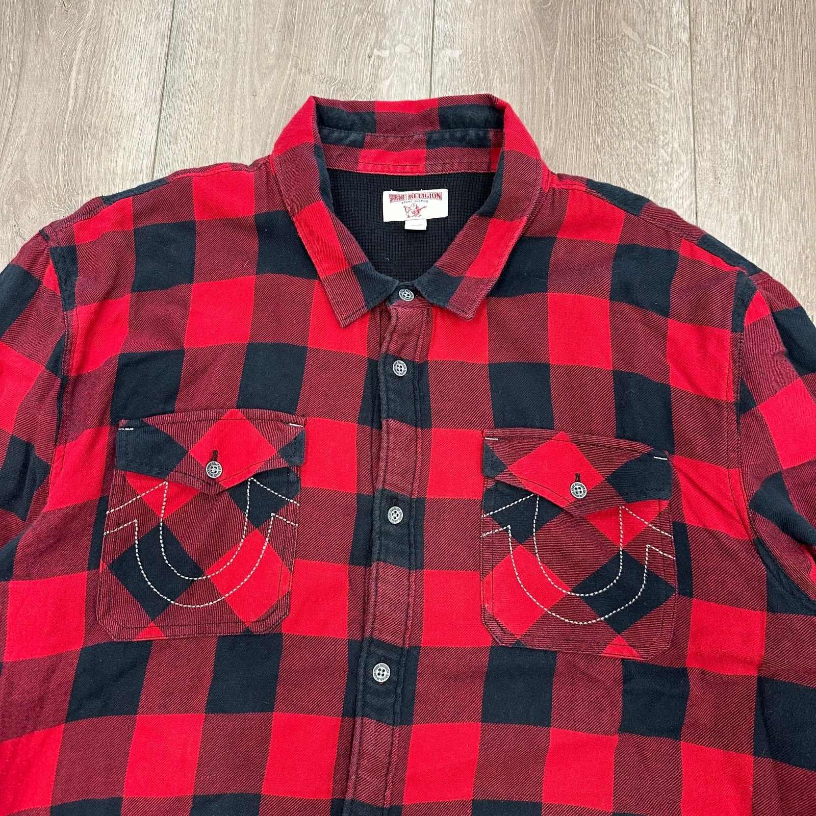 True Religion True Religion Plaid Flannel Thermal Button Up Shirt size 3XL Size US XXL / EU 58 / 5 - 3 Thumbnail