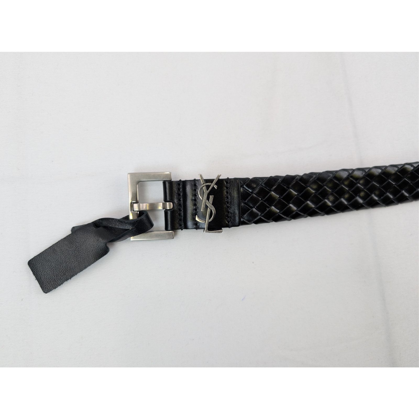 Saint Laurent Paris o1rshd1 Size: 95 / YSL Cintura Misfits C/Tresse Belt Black Size 38 - 7 Thumbnail