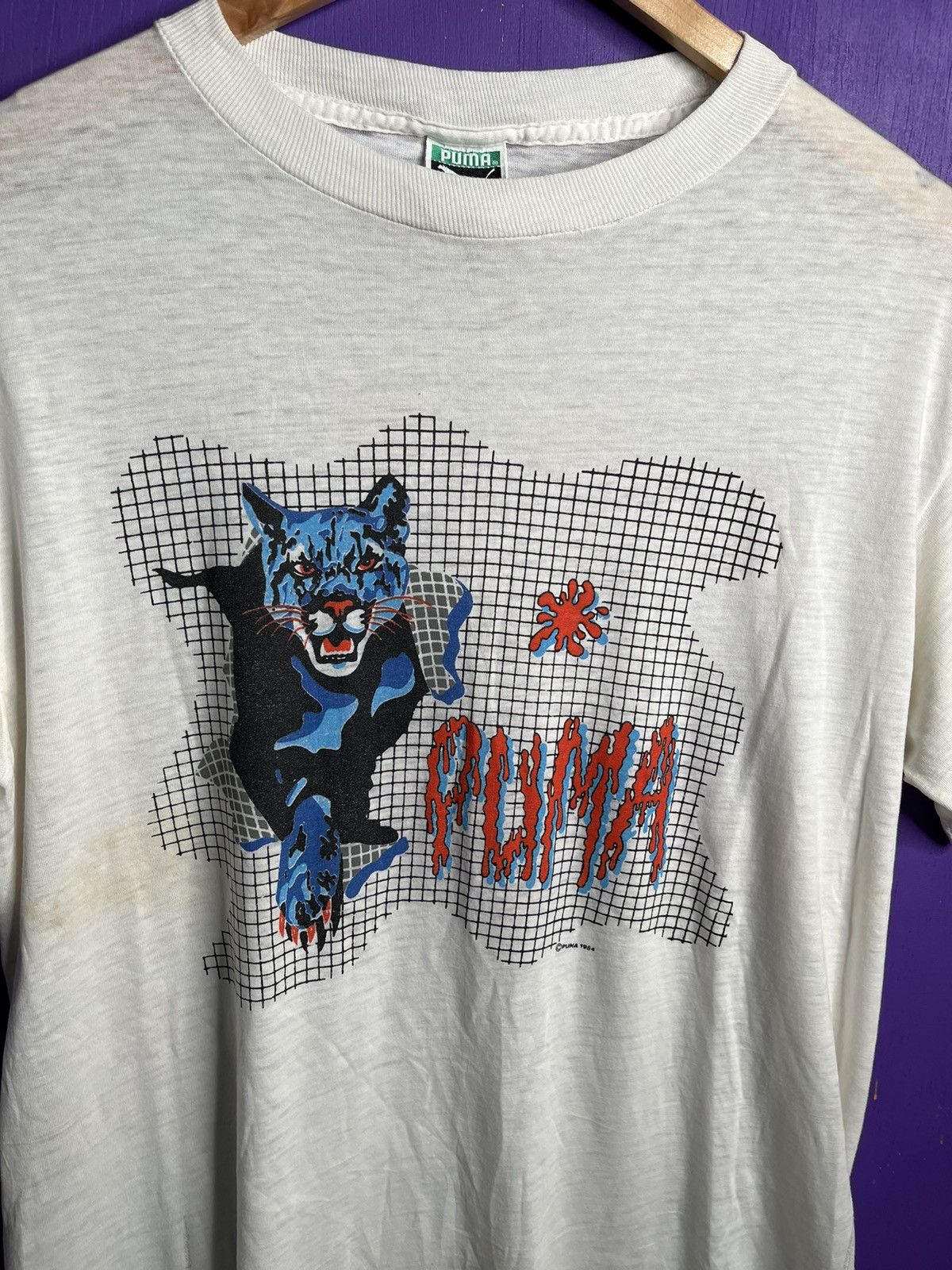 Puma × Vintage Vintage 1984 Puma animal logo t-shirt Size US M / EU 48-50 / 2 - 3 Thumbnail