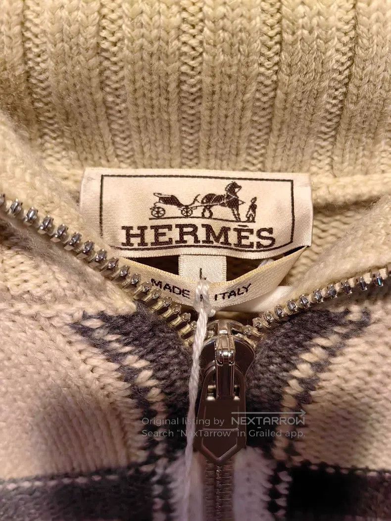 Hermes Hermes Zippered collar cashmere sweater for men Size US L / EU 52-54 / 3 - 3 Thumbnail