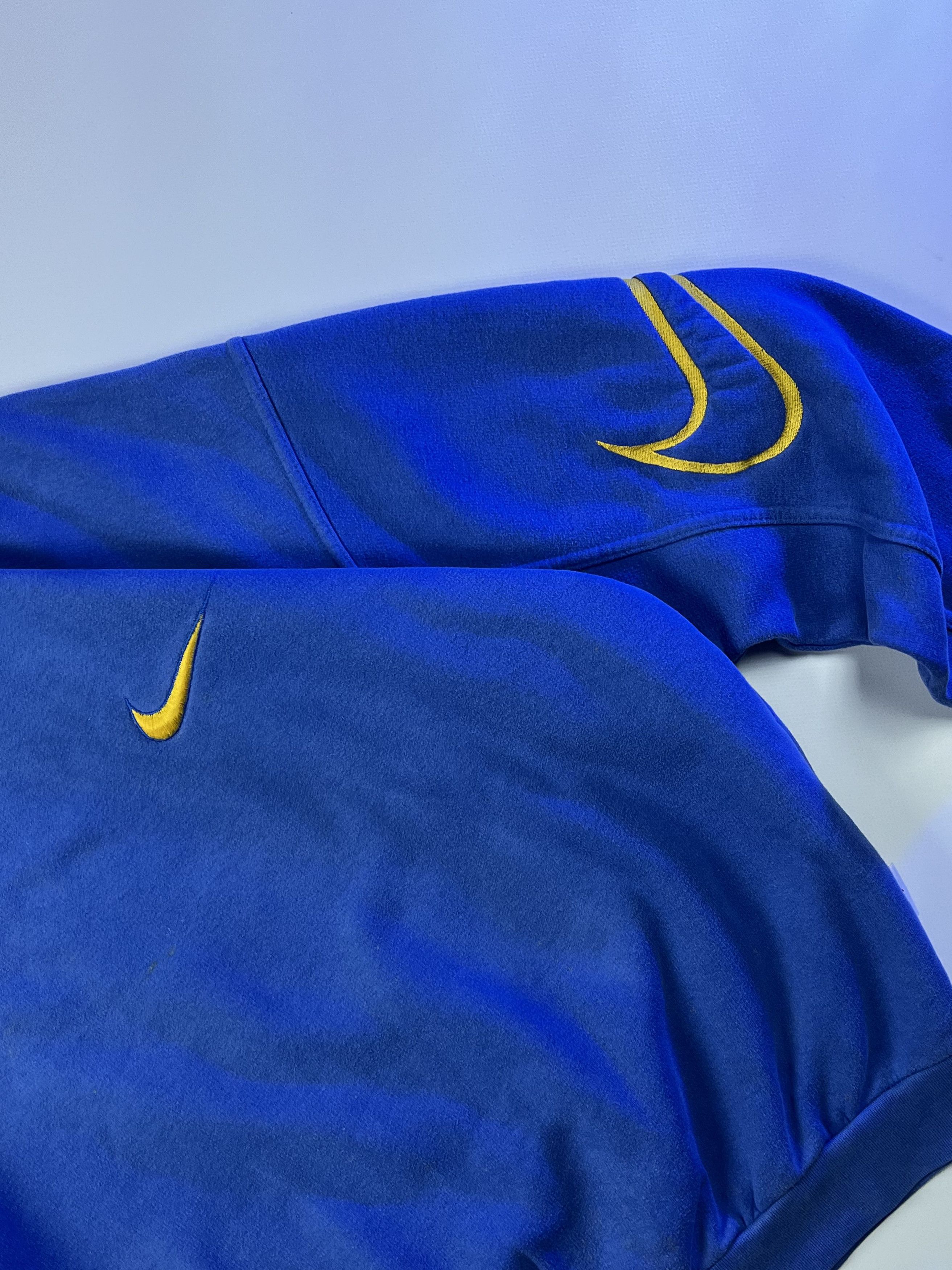 Nike × Vintage 90s Rare Nike Swoosh Sweatshirt Size US L / EU 52-54 / 3 - 4 Thumbnail