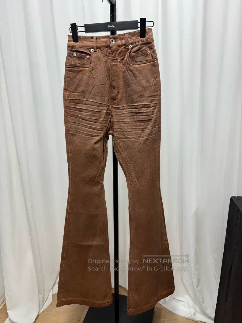 Rick Owens RICK OWENS Mud-Dyed Flared Trousers Size US 28 / EU 44 - 1 Thumbnail