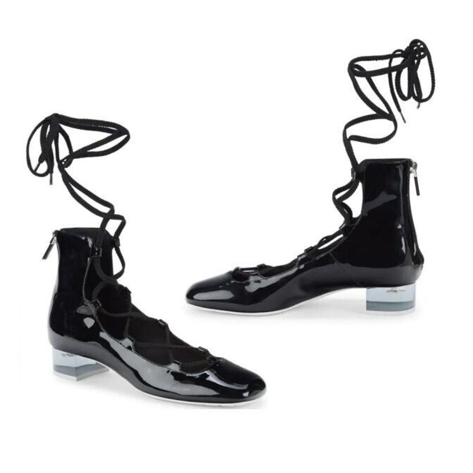 Dior NEW CHRISTIAN DIOR Patent Lace Up Zip Ankle Boots 36 $1550 Size US 6 / IT 36 - 2 Thumbnail