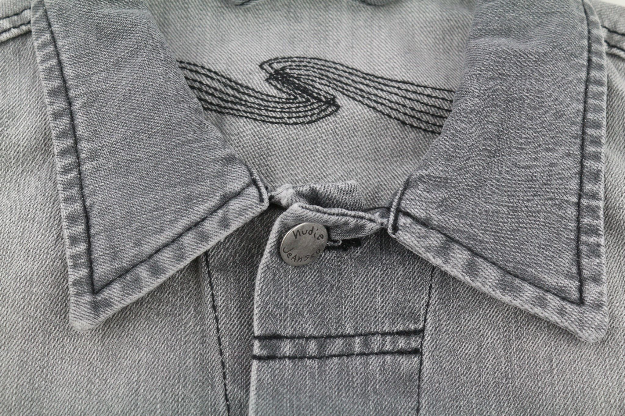 Nudie Jeans CONNY S Sunbleached Black Grey Jacket 81619 Size US S / EU 44-46 / 1 - 10 Thumbnail