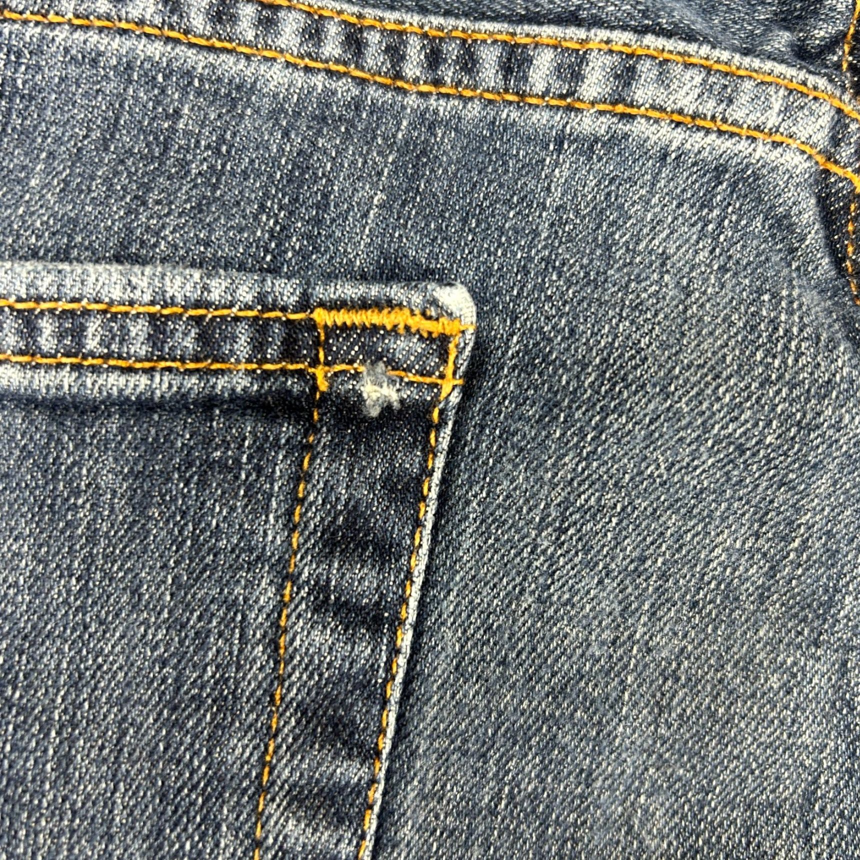 Lucky Brand Lucky Brand 361 Jeans Mens 36x32 Blue Vintage Straight Distressed Dark Wash 5-Pocket Denim Regular Fit Size 36in Inseam 32in Button Zip Size US 36 / EU 52 - 4 Thumbnail
