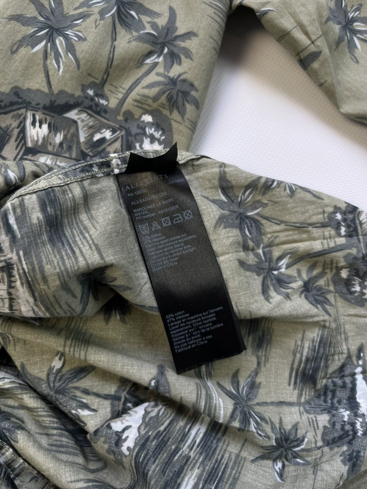 Allsaints Allsaints Marooned Hawaiian Floral Cotton & Viscose Shirt Size US L / EU 52-54 / 3 - 7 Thumbnail