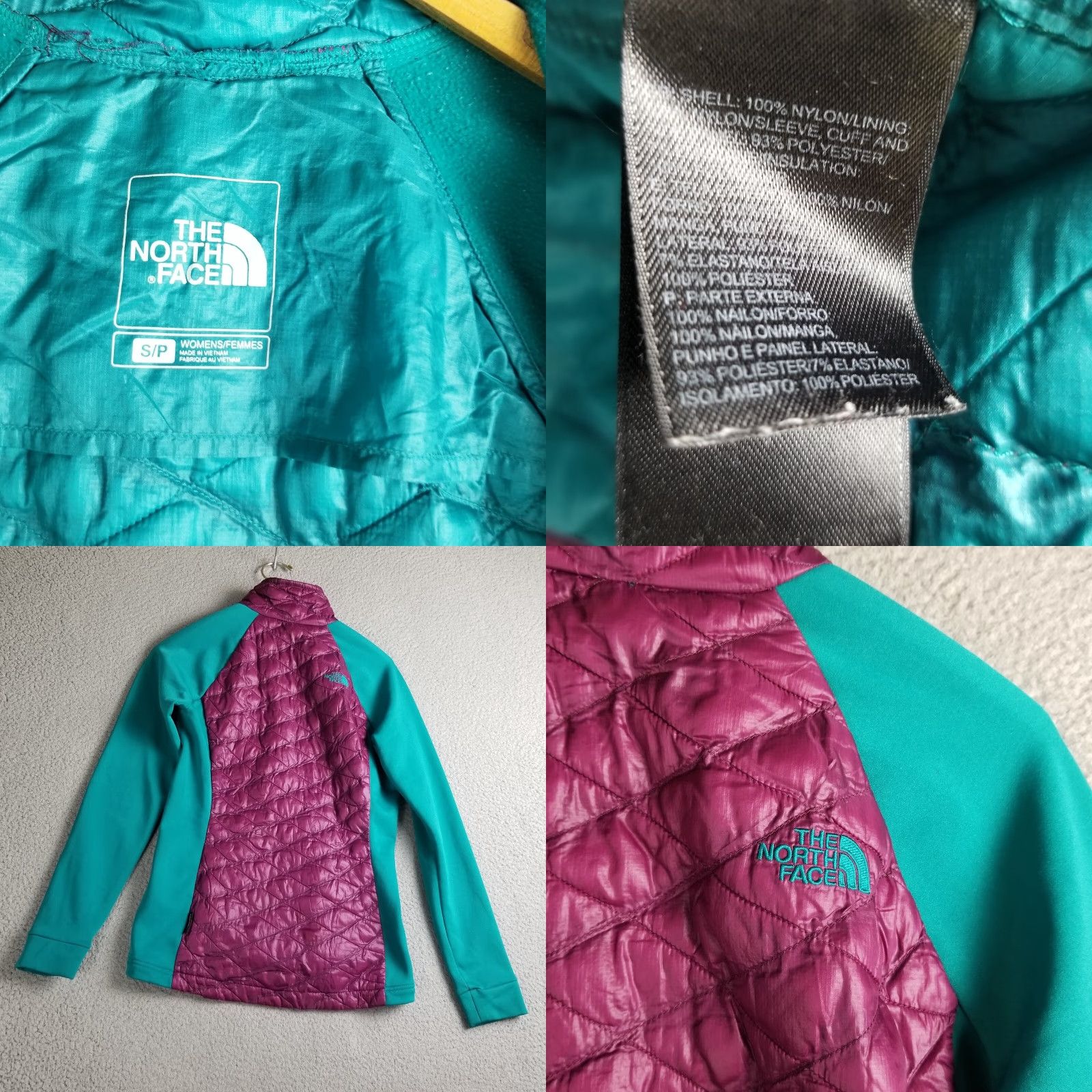 The North Face The North Face Thermoball Hybrid Jacket Women Small Purple Teal Hiking Insulated Size S / US 4 / IT 40 - 8 Thumbnail
