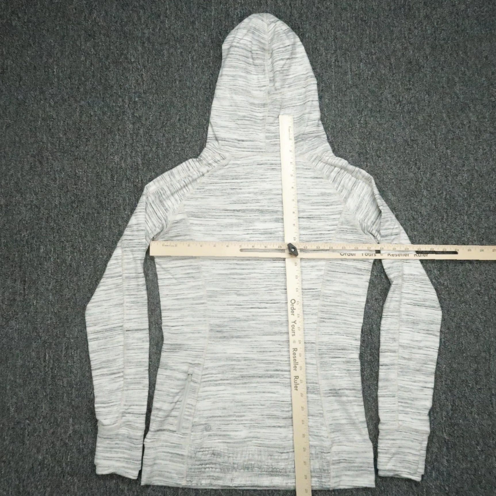 Lululemon VINTAGE No Lululemon Hoodie Womens Size 6 Pullover Athletic Zip Pocket Sweatshirt Gray White Space Dye Yoga Running Size M / US 6-8 / IT 42-44 - 5 Thumbnail