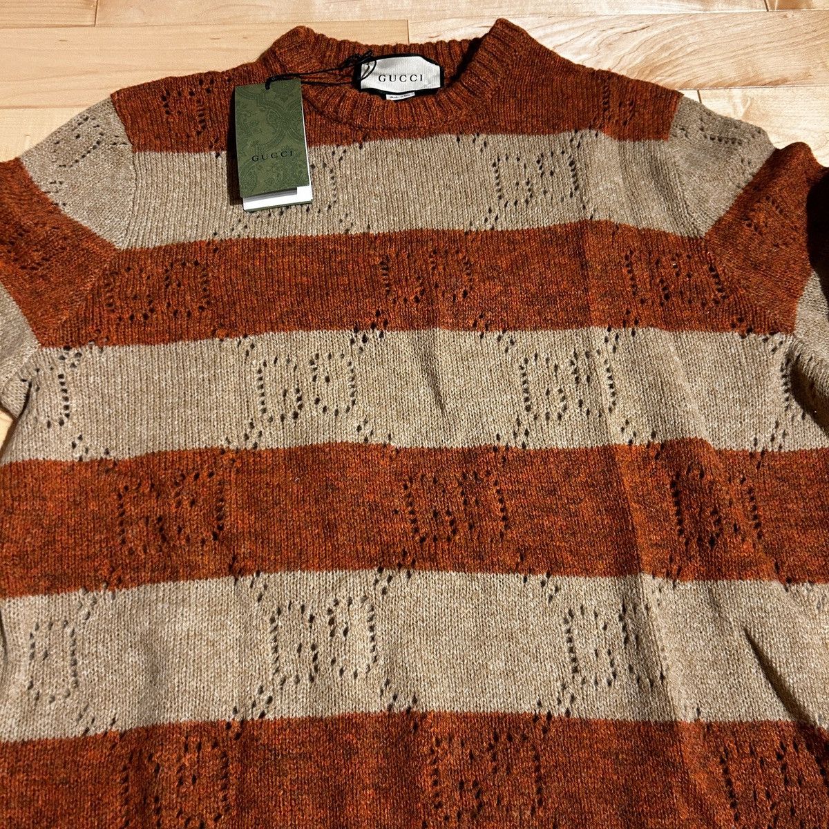 Gucci Gucci GG Pattern knit Pullover Sweater Size US XXL / EU 58 / 5 - 4 Thumbnail