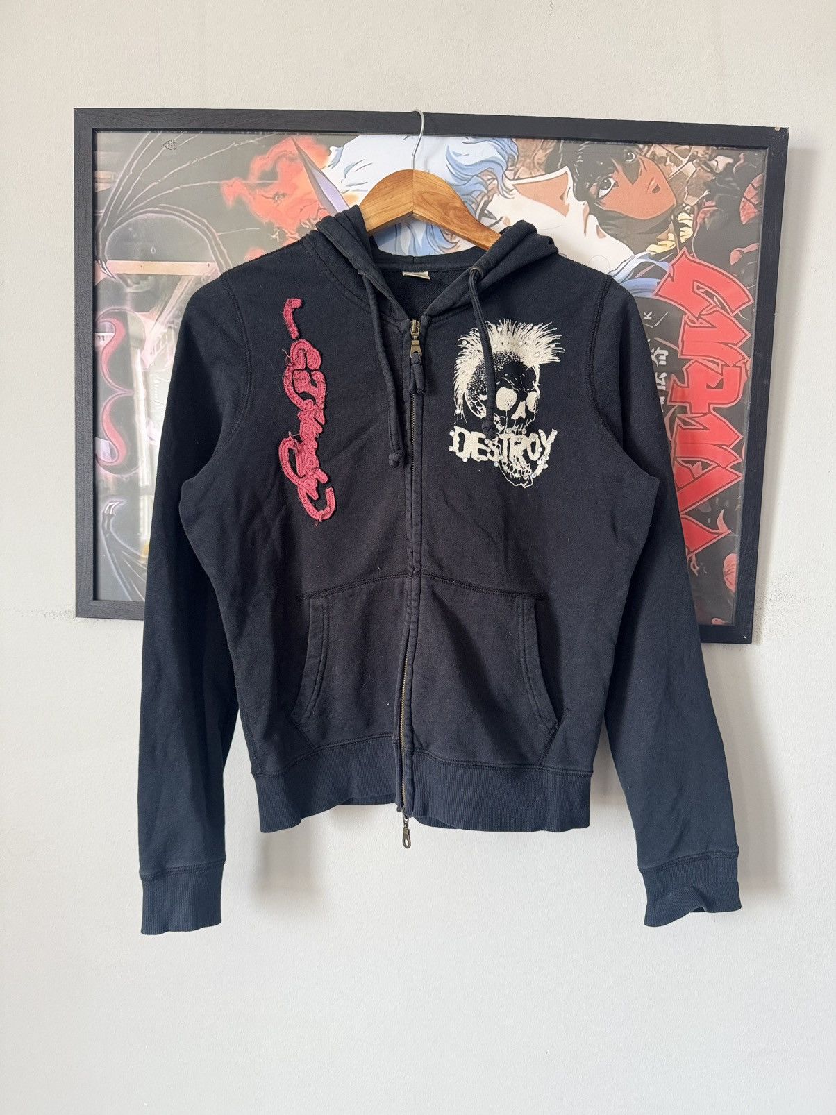 Ed Hardy ED HARDY HOODIE ZIP HOODED web spider bones skull skeleton Size M / US 6-8 / IT 42-44 - 1 Thumbnail