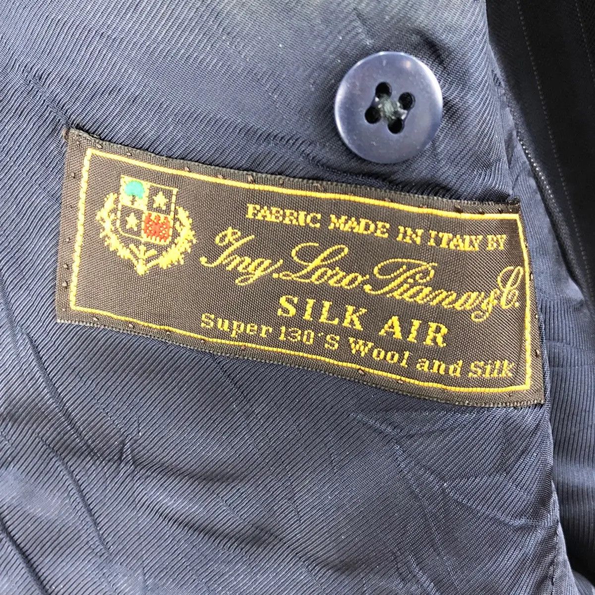 Loro Piana × SHIPS Vtg LORO PIANA x SHIPS 3 Silk Air 2 Button Striped Blazer Size 36R - 8 Thumbnail
