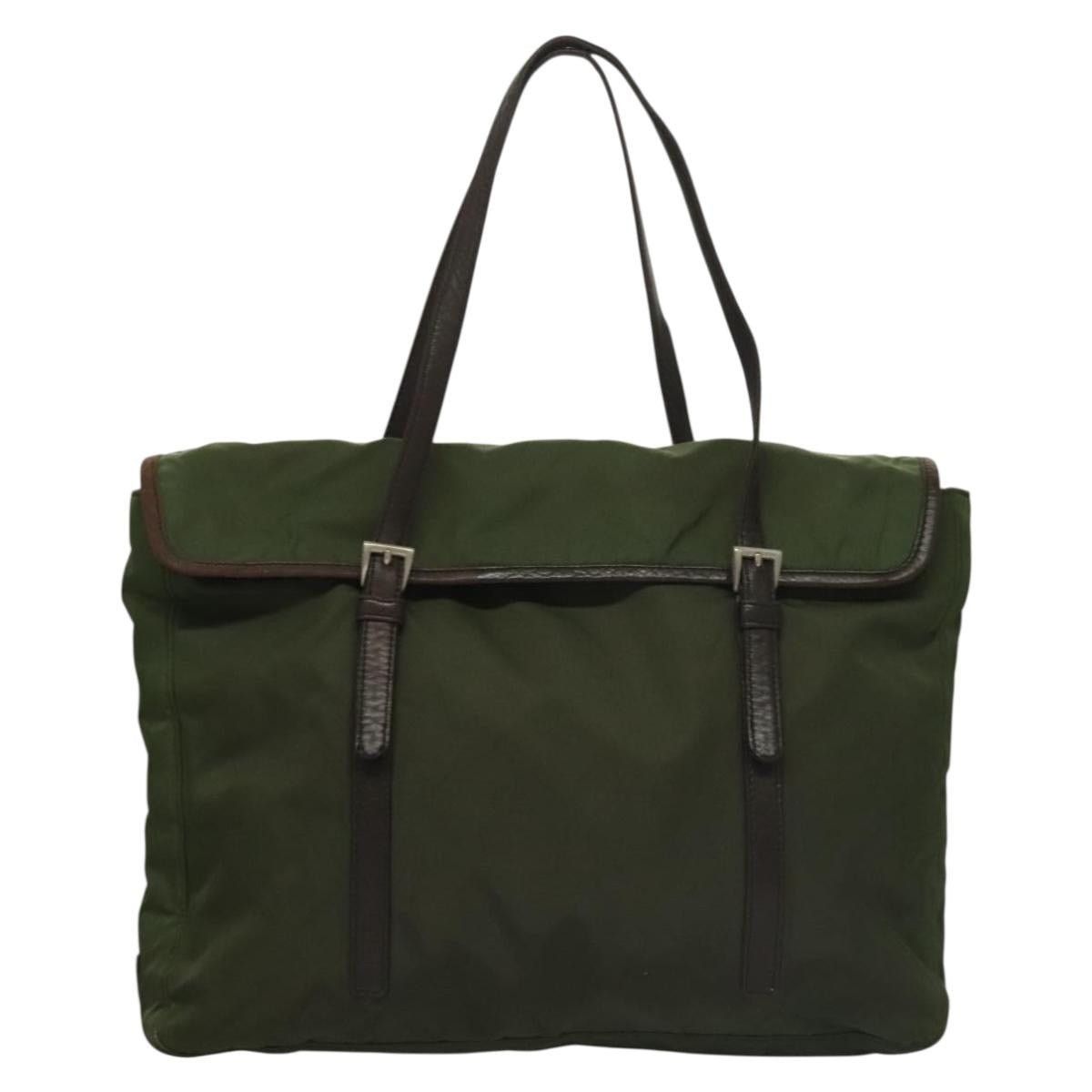 Prada PRADA Tote Bag Nylon Khaki Silver Size ONE SIZE - 2 Thumbnail