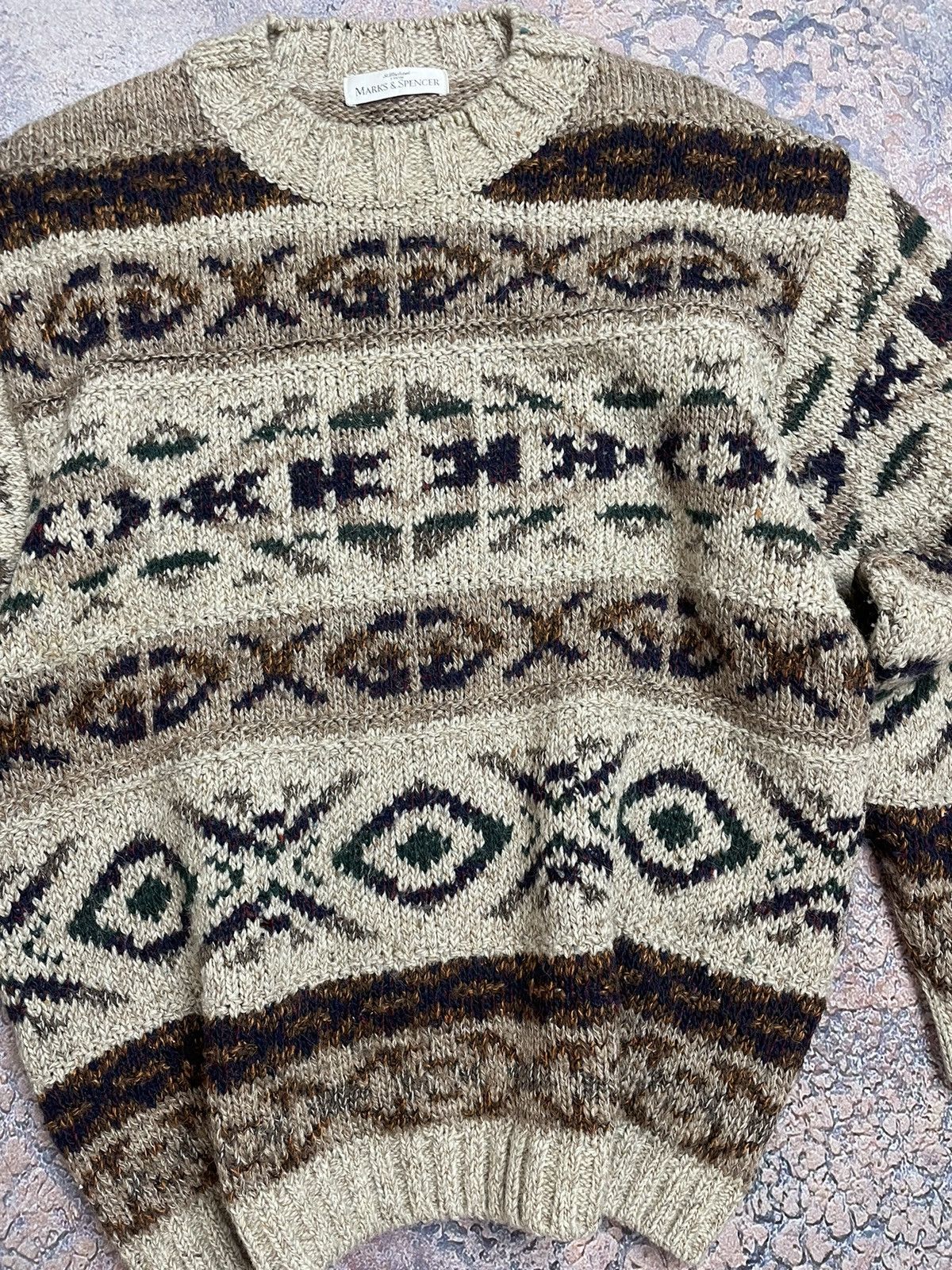 Marks & Spencer × Vintage Vintage Wool Sweater Marks & Spencer Size US L / EU 52-54 / 3 - 3 Thumbnail