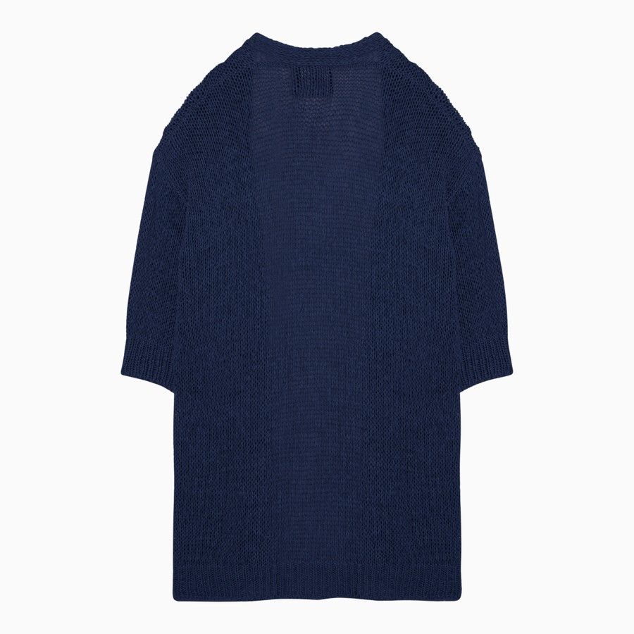 Roberto Cavalli o1d2blof0924 Cotton Cardigans in Navy Blue Size S / US 4 / IT 40 - 2 Thumbnail