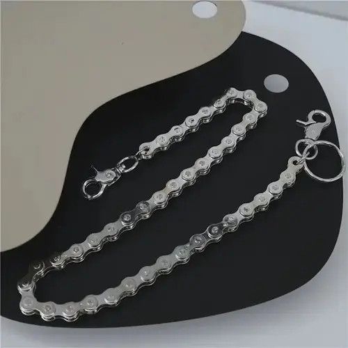 Vintage Punk Rock Unique Metal Minimalist Bicycle Chain Keychains Size ONE SIZE - 4 Thumbnail