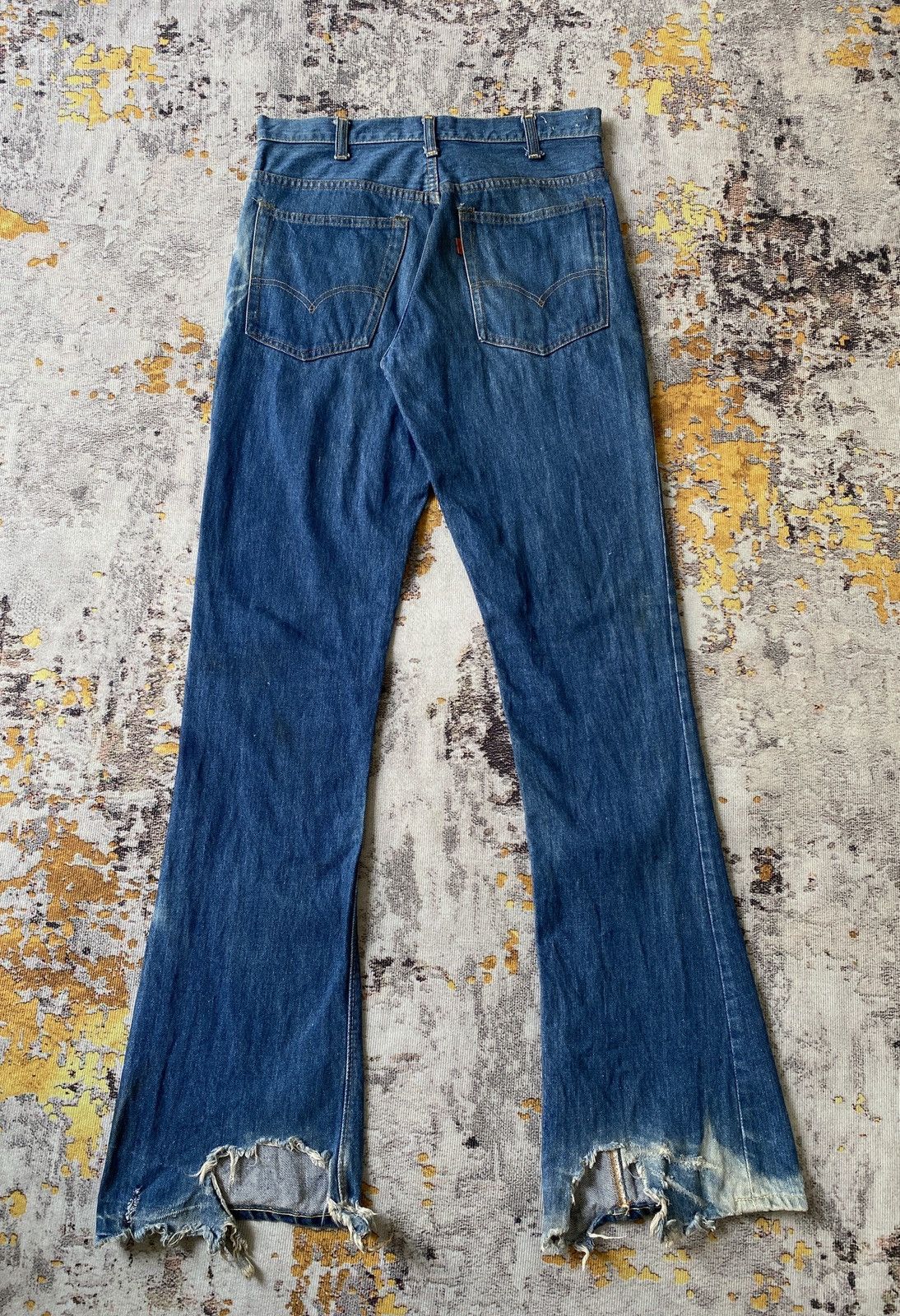 Vintage RARE !!! Vintage 70s Levi’s 646 Orange Tab Flare Denim Size US 30 / EU 46 - 2 Thumbnail