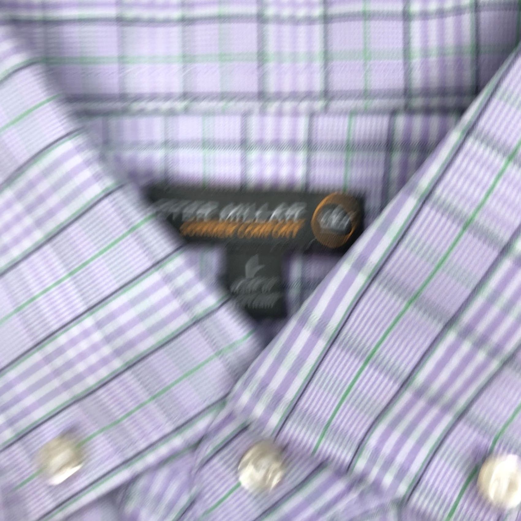 Peter Millar VINTAGE Peter Millar Men's L Lavender Plaid Summer Comfort Button-Down Shirt Nylon Blend Size US L / EU 52-54 / 3 - 4 Thumbnail