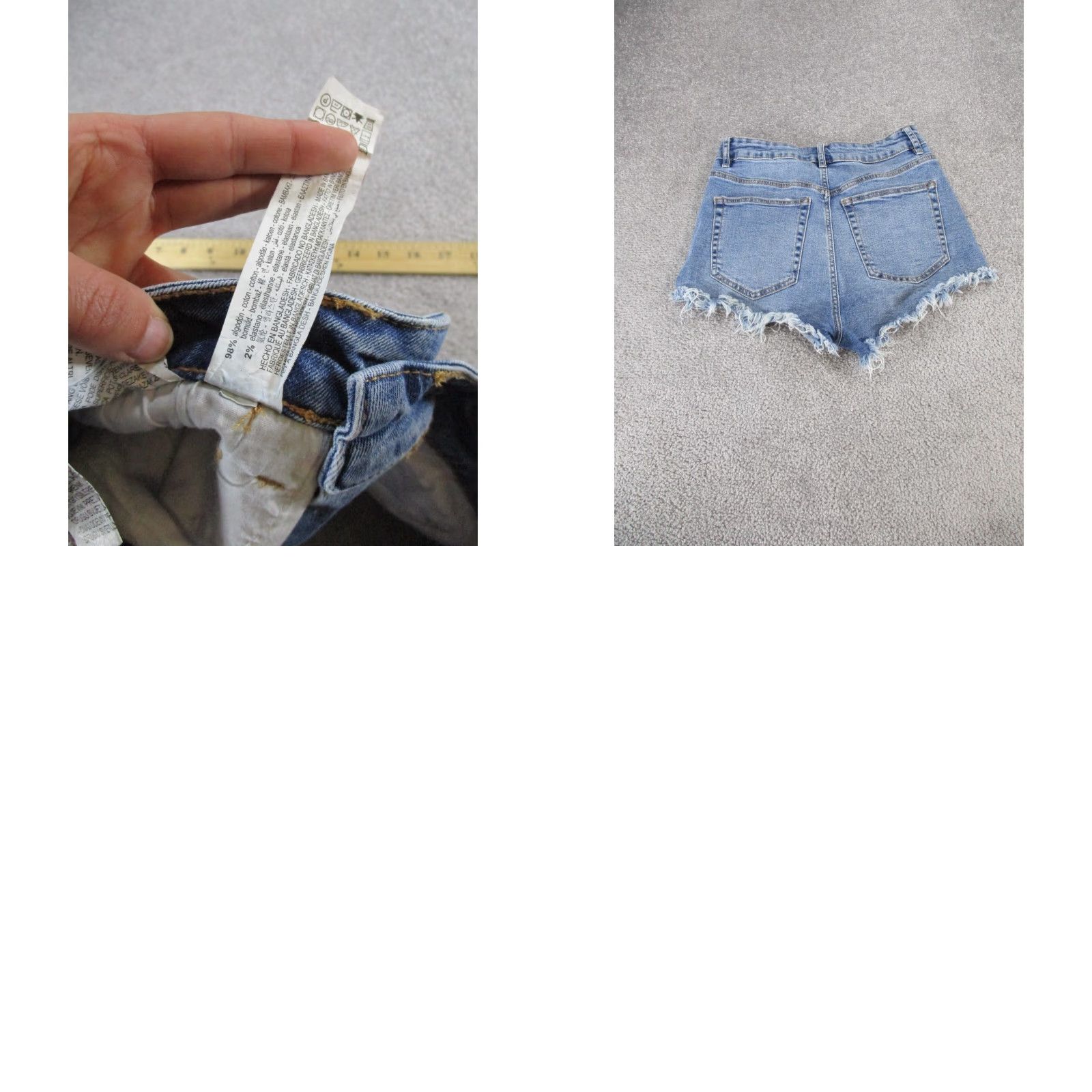 Zara VINTAGE Zara Shorts Womens 4 Light Wash Denim Cut-Offs Blue 90s Classic Festival Size 27" / US 4 / IT 40 - 8 Thumbnail
