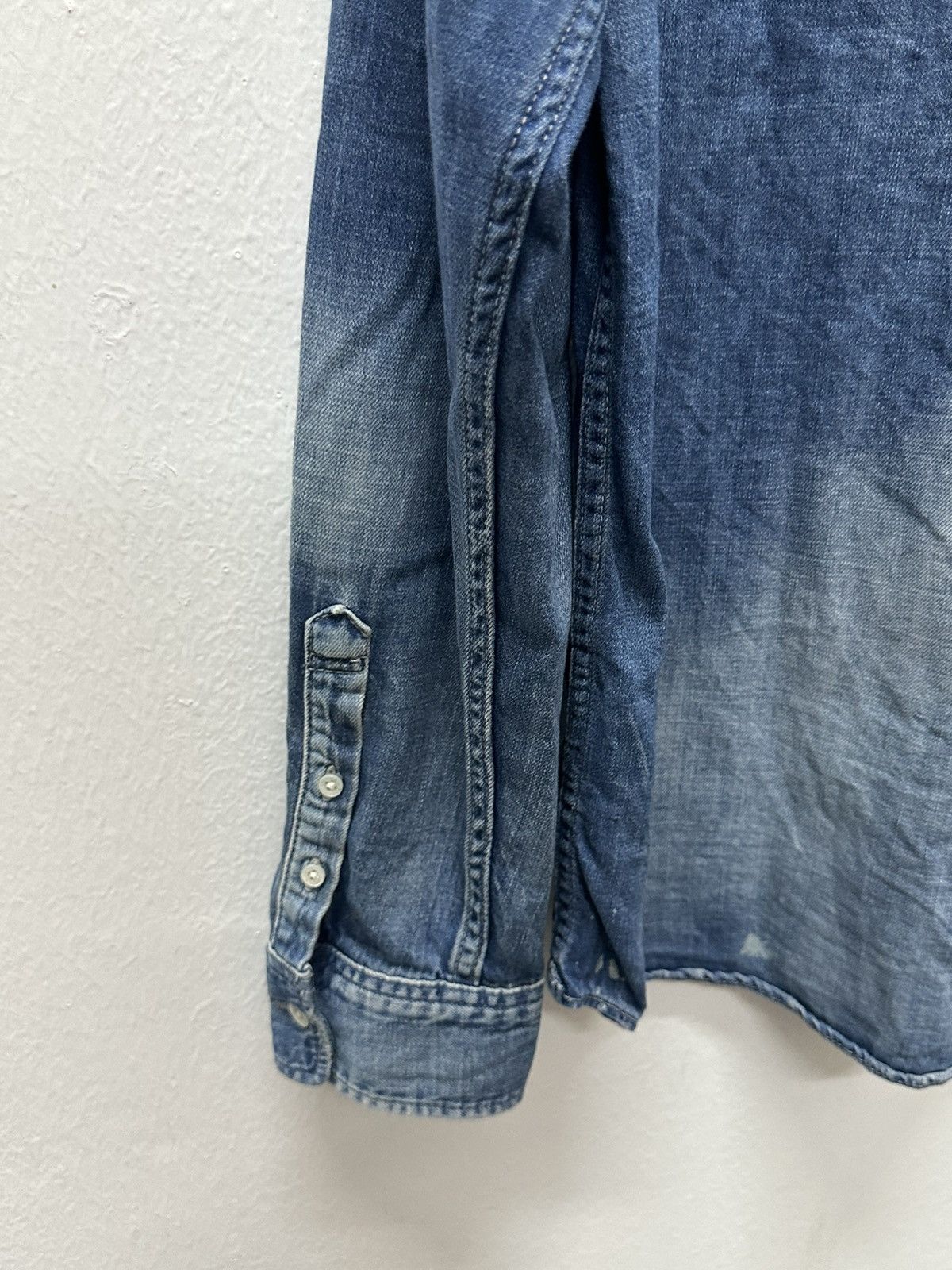 GOSTAR DE FUGA Gostar De Fuga Japan Denim Acid Wash Button Up Shirt Size US M / EU 48-50 / 2 - 15 Thumbnail