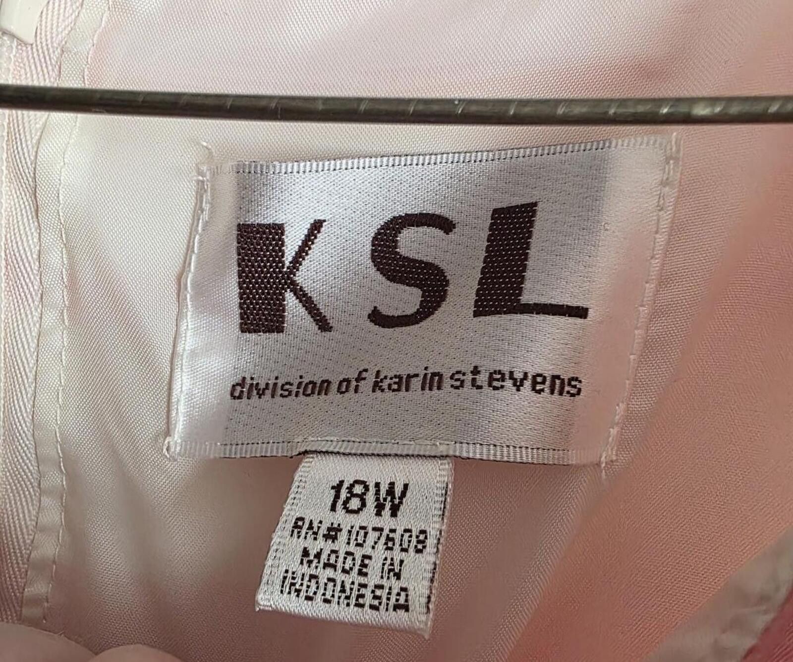 Other KSL Coral Pink Striped Sleeveless Dress Sz 18W Belted Spring Size XXL / US 16-18 / IT 52-54 - 4 Thumbnail