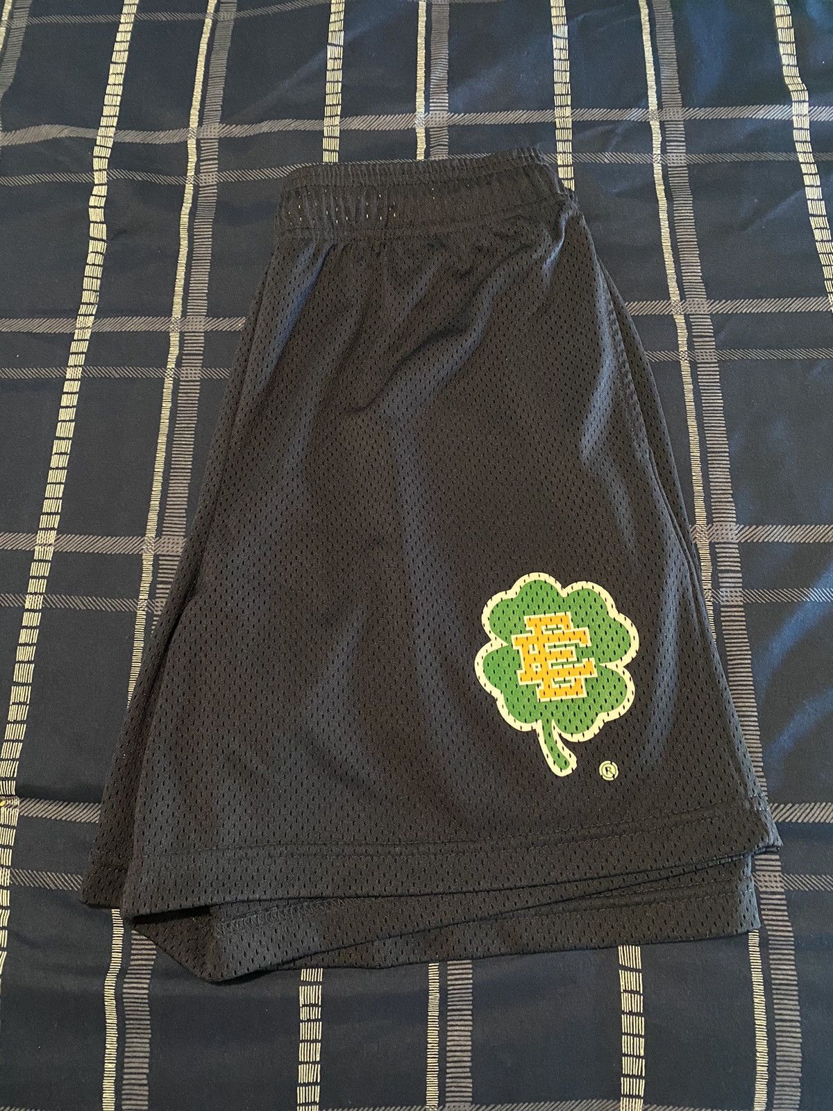Eric Emanuel Navy Blue Clover Shorts LARGE