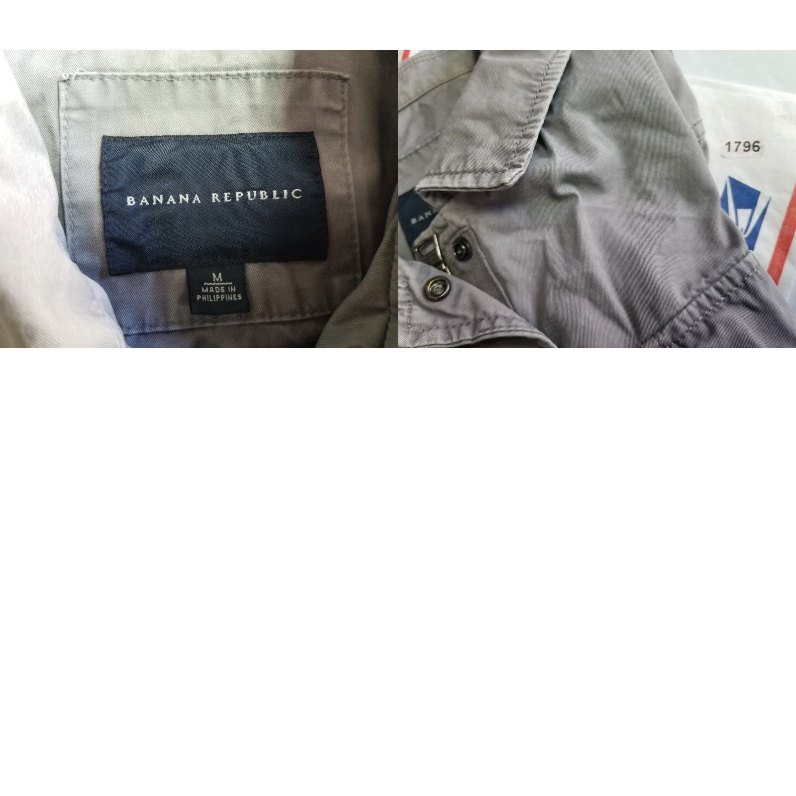 Banana Republic Banana Republic Jacket Womens Medium Denim Zip Casual Pockets Button Gray Size M / US 6-8 / IT 42-44 - 9 Thumbnail