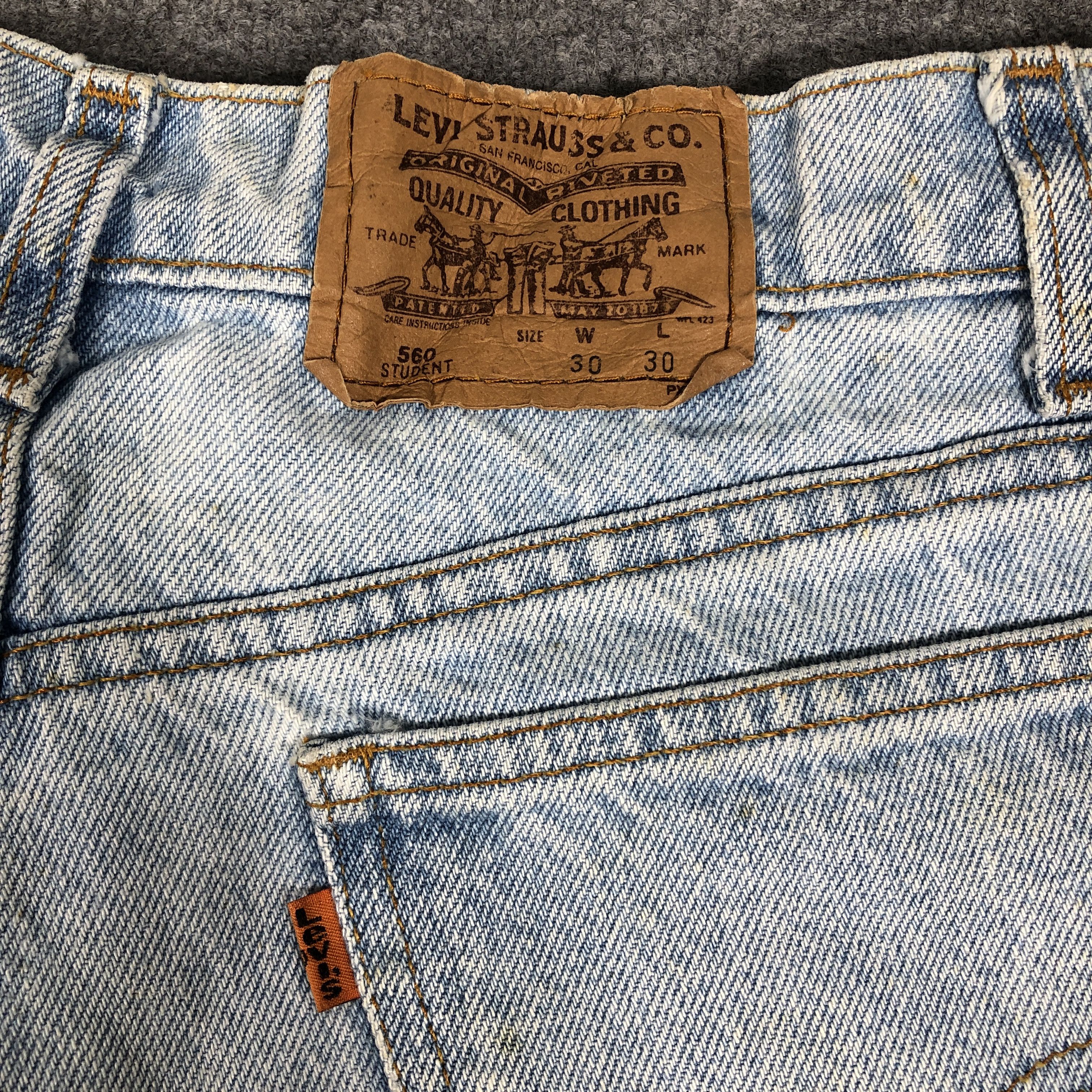 Levi's × Vintage Womens 90s Vintage Levis 560 Jeans Short Pants L892W Size 29" - 3 Thumbnail