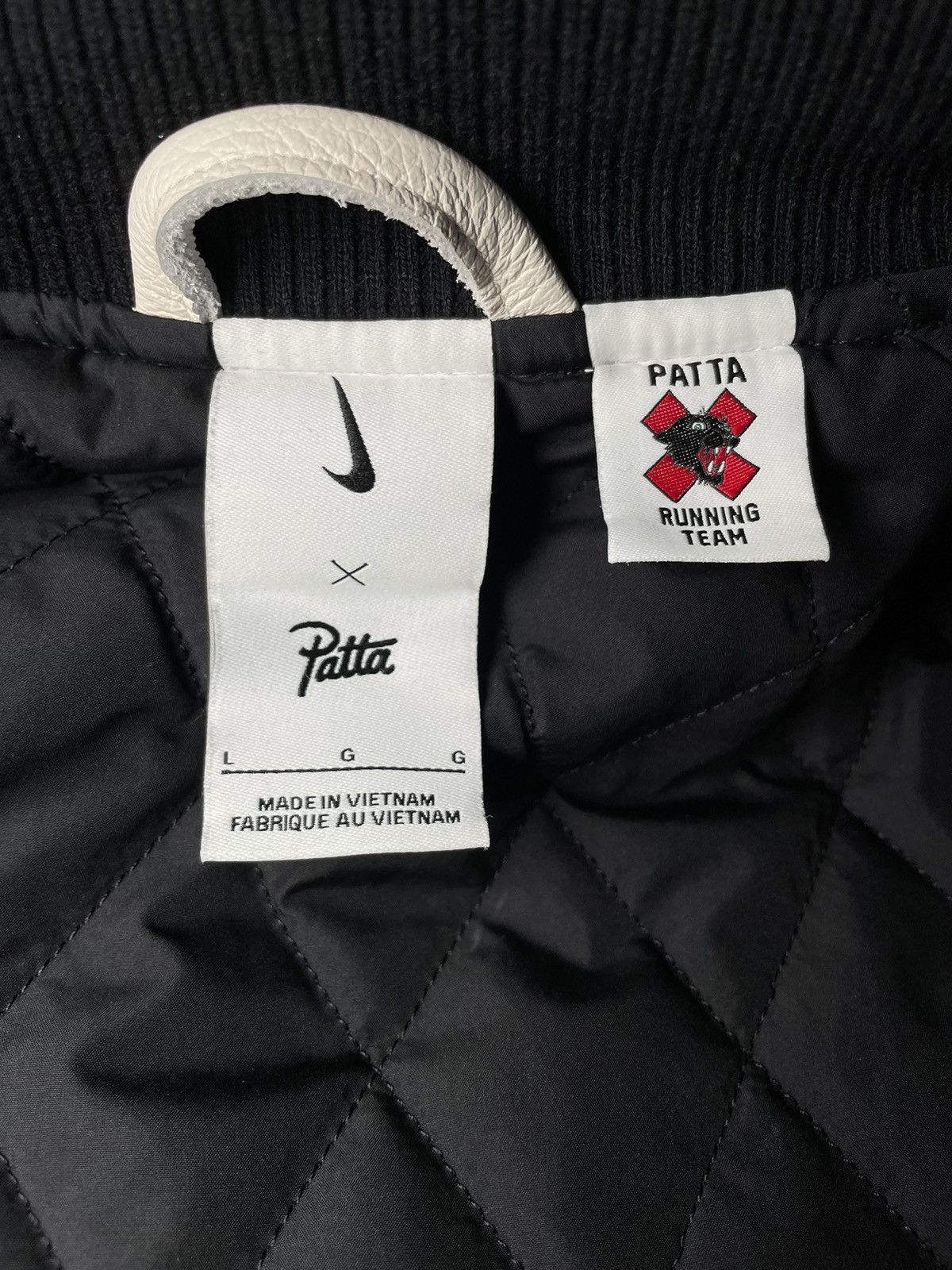 Nike × Patta Nike x Patta Running Team Varsity Jacket (FJ3106-010) Size US L / EU 52-54 / 3 - 14 Thumbnail