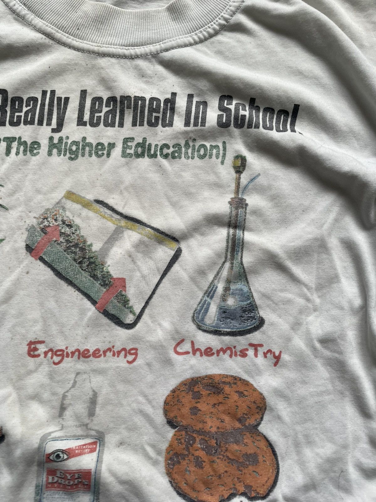 Vintage Vintage Tee «What I Really Learned In School» 90’s Rare Size US M / EU 48-50 / 2 - 5 Thumbnail