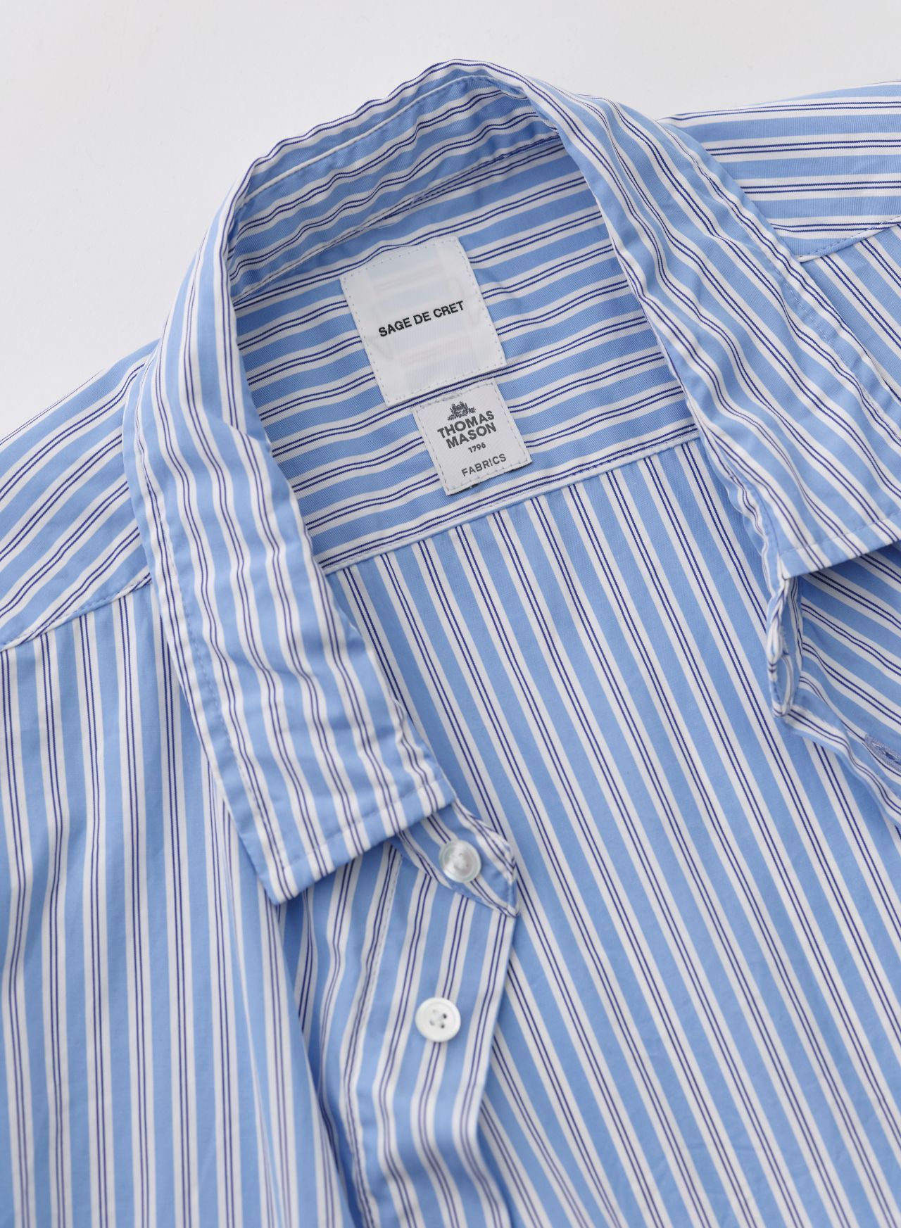 Sage De Cret Sage De Cret Thomas Mason Stripe shirt size XL, new w/tags Size US XL / EU 56 / 4 - 2 Thumbnail