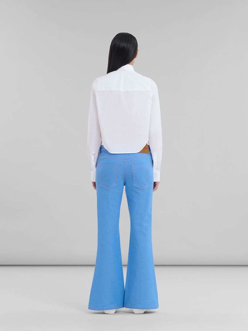 Marni oc11z0525 Denim Flared Trousers in Blue Size 28" / US 6 / IT 42 - 3 Thumbnail