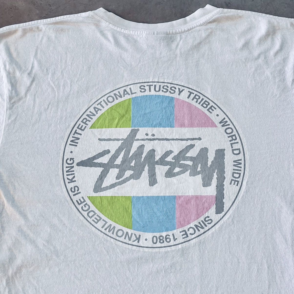 Stussy 🎱 CLASSIC DOT PIGMENT DYED T-SHIRT - Y2K GRAPHIC + STICKER Size US L / EU 52-54 / 3 - 10 Thumbnail