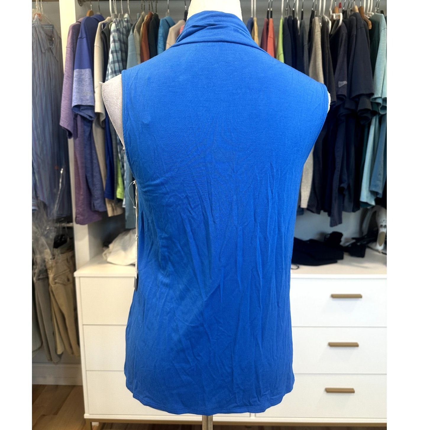 Other Court & Rowe Womens Blue Sleeveless Turtle Neck Blouse S NWT Size S / US 4 / IT 40 - 4 Thumbnail