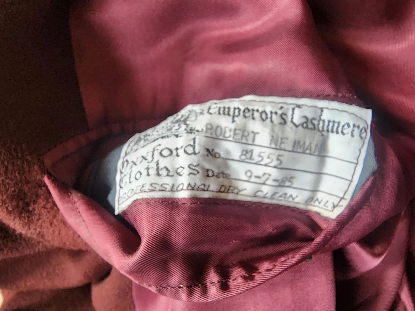 Oxxford Clothes Oxxford Clothes Cashmere Blazer Sportcoat Maroon Red 43 Size 44R - 13 Thumbnail