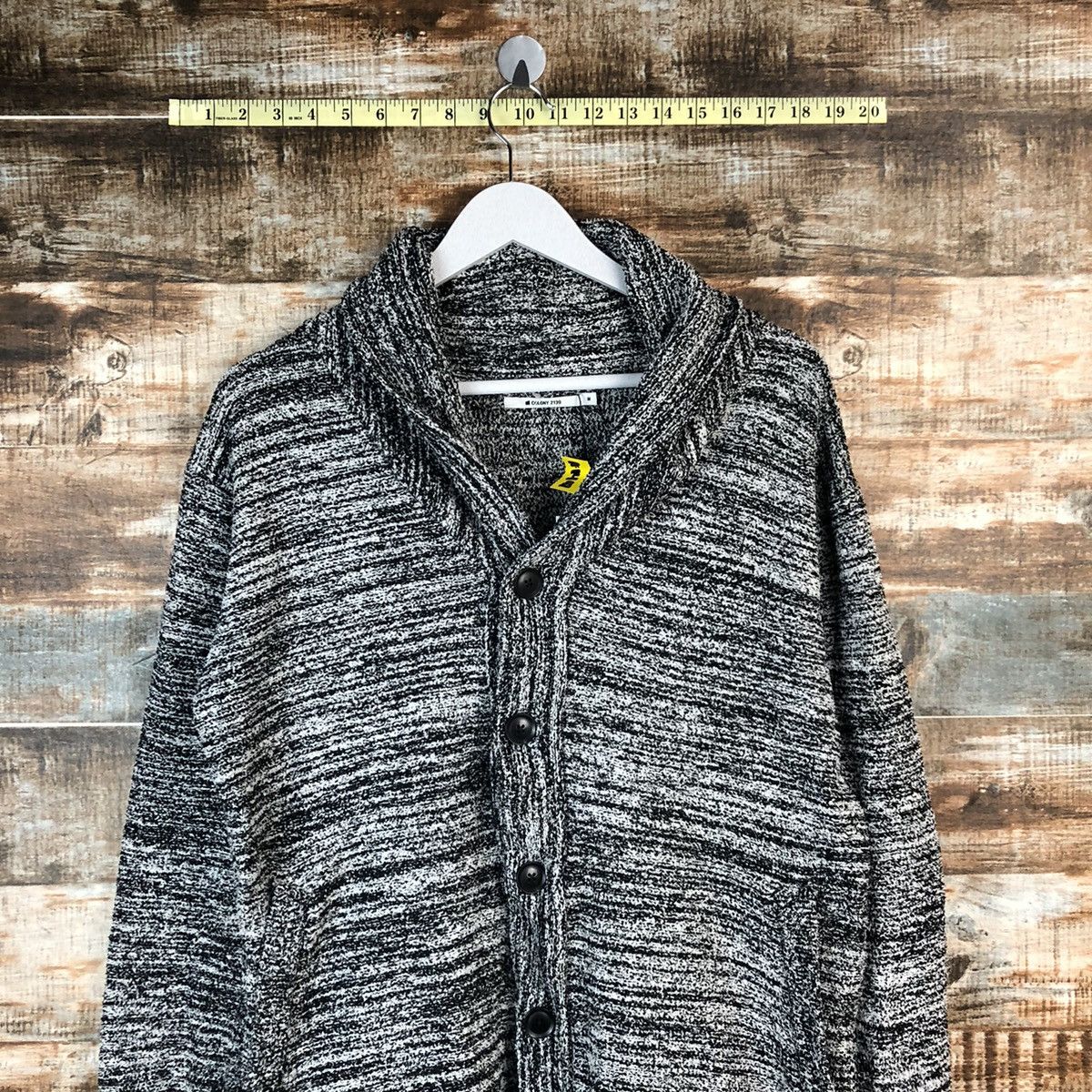 Japanese Brand Colony 2139 Grey Cardigan Knitwear #A1497 Size US M / EU 48-50 / 2 - 2 Thumbnail