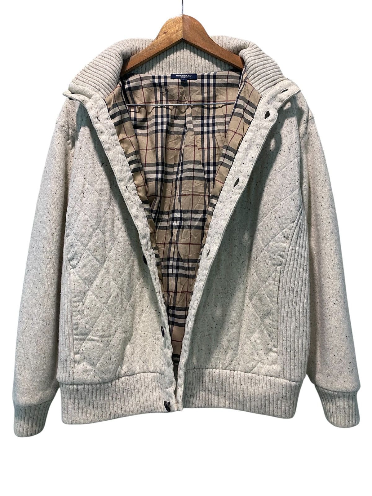 Burberry Burberry London Novacheck Quilted Knitted Japan Size US L / EU 52-54 / 3 - 1 Thumbnail