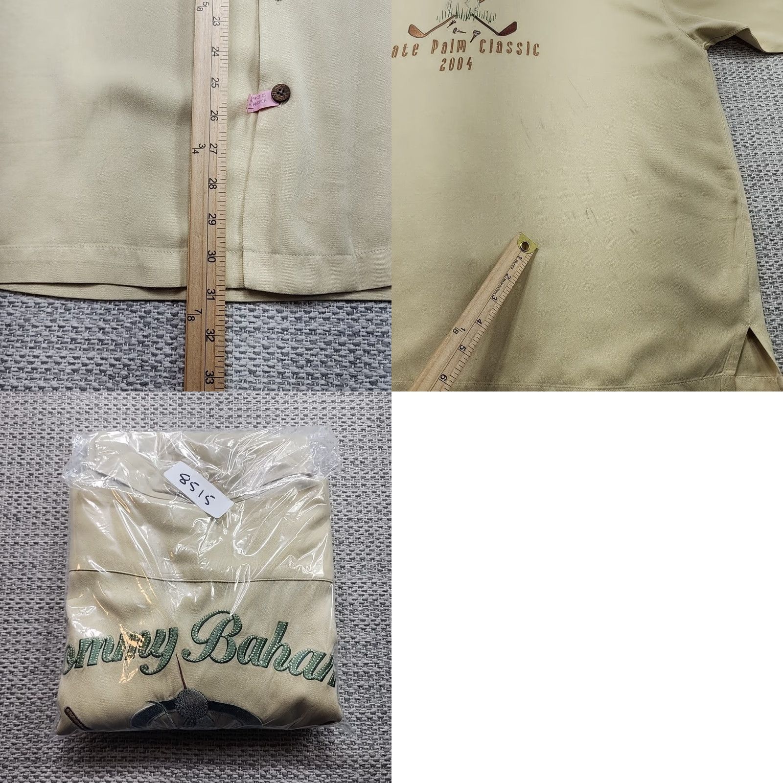Tommy Bahama VINTAGE Tommy Bahama Shirt Mens XL Beige Date Palm Classic Golf Short Sleeve Aloha 90s Beach California Hawaiian Outdoor Retro Dad Mens Size US XL / EU 56 / 4 - 9 Thumbnail