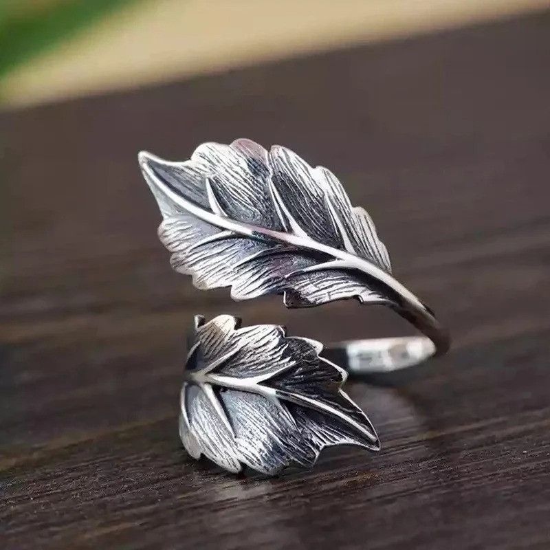 Jewelry × Vintage Retro Big Leaf Ring Size ONE SIZE - 5 Thumbnail