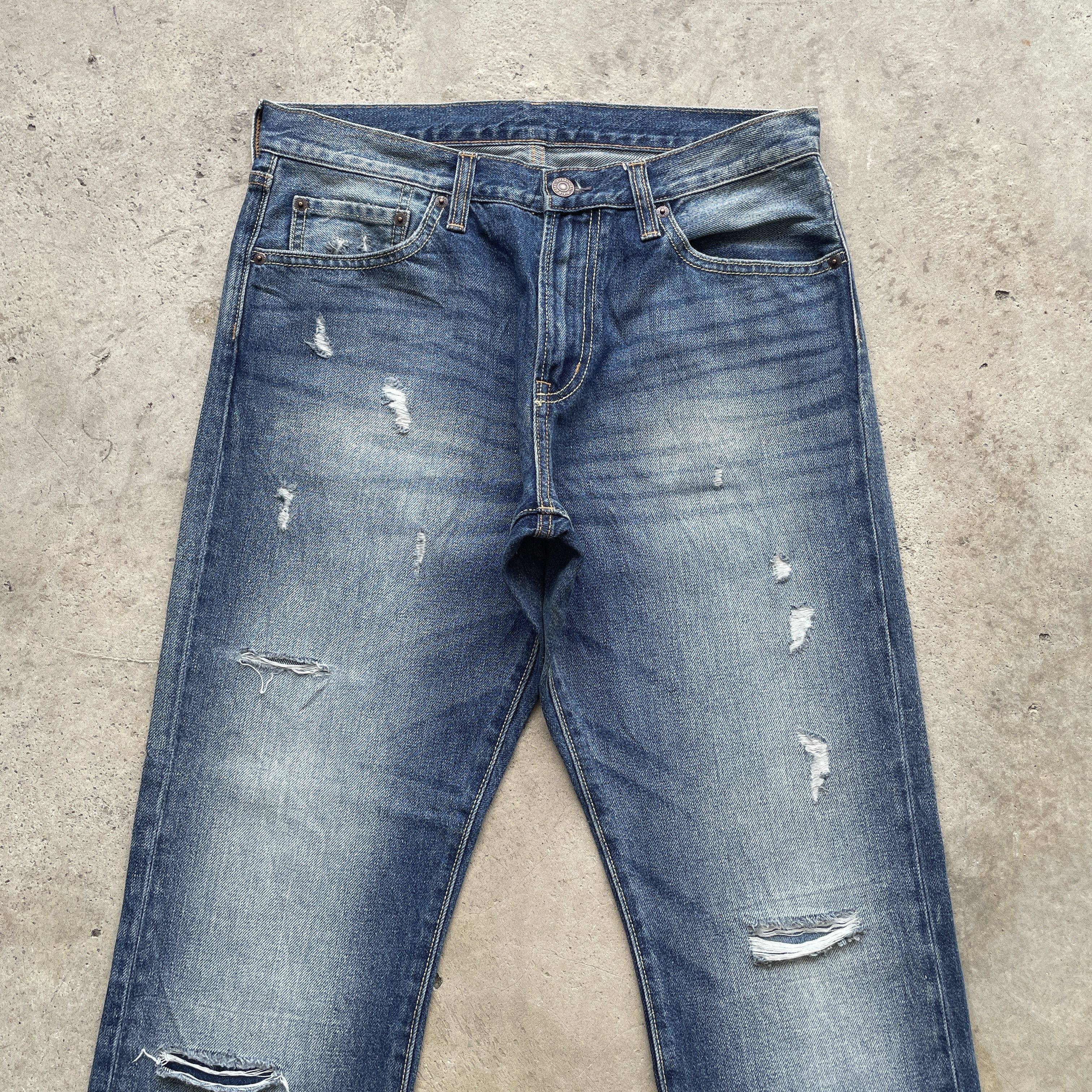 Japanese Brand Vintage Japanese Stonewashed Distressed Faded Jeans Pants Size US 33 - 3 Thumbnail