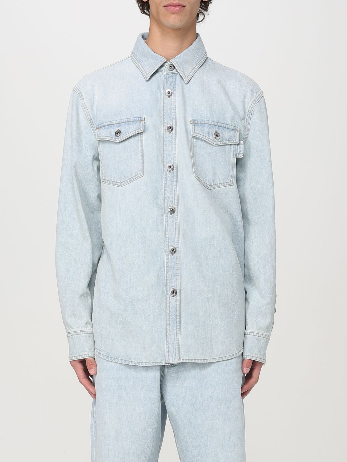 Bottega Veneta Bottega Veneta Shirt Men Blue Size US M / EU 48-50 / 2 - 1 Thumbnail