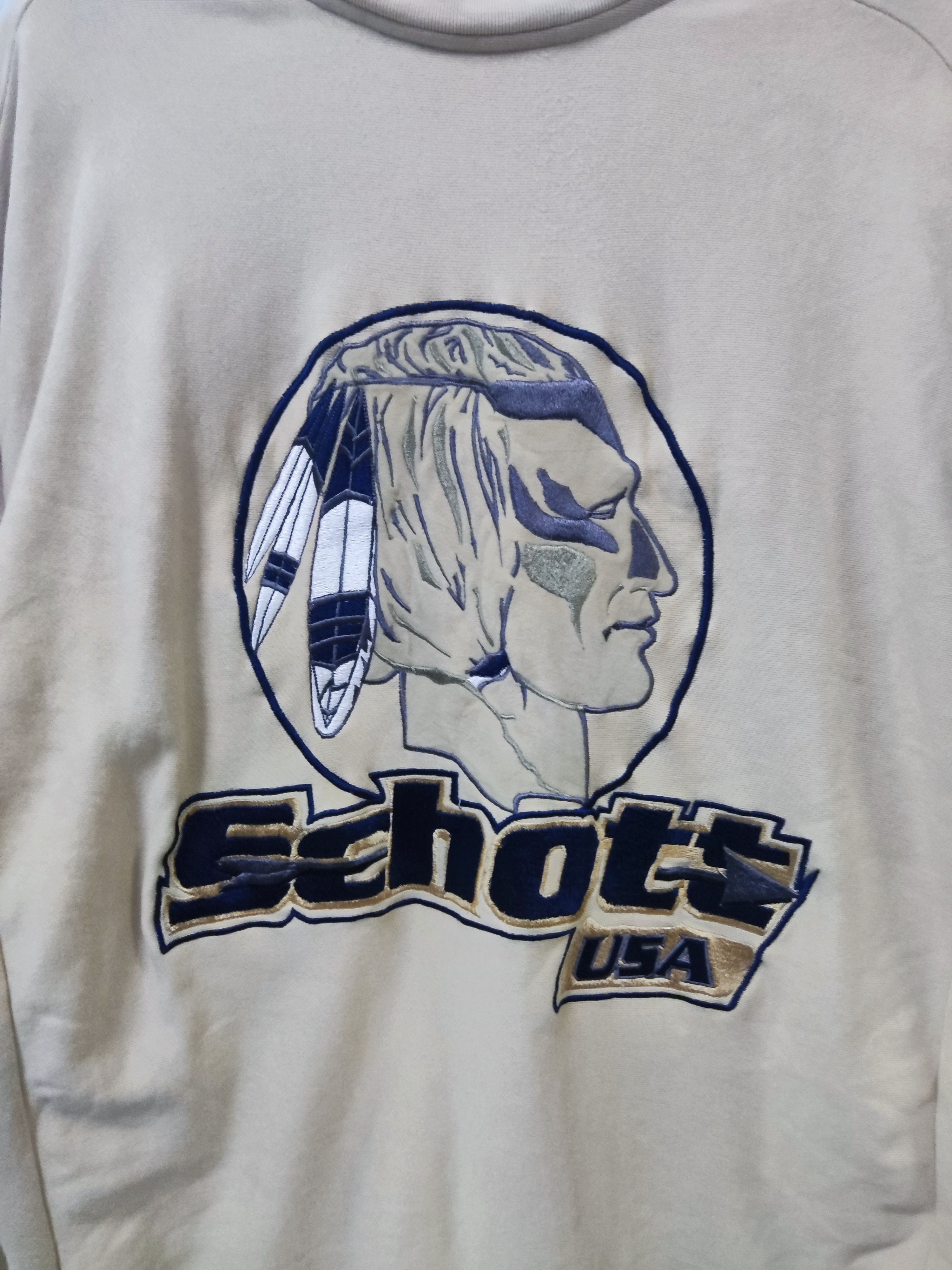 Schott Scott usa Native American Embroidered Sweatshirt Size US XXL / EU 58 / 5 - 2 Thumbnail