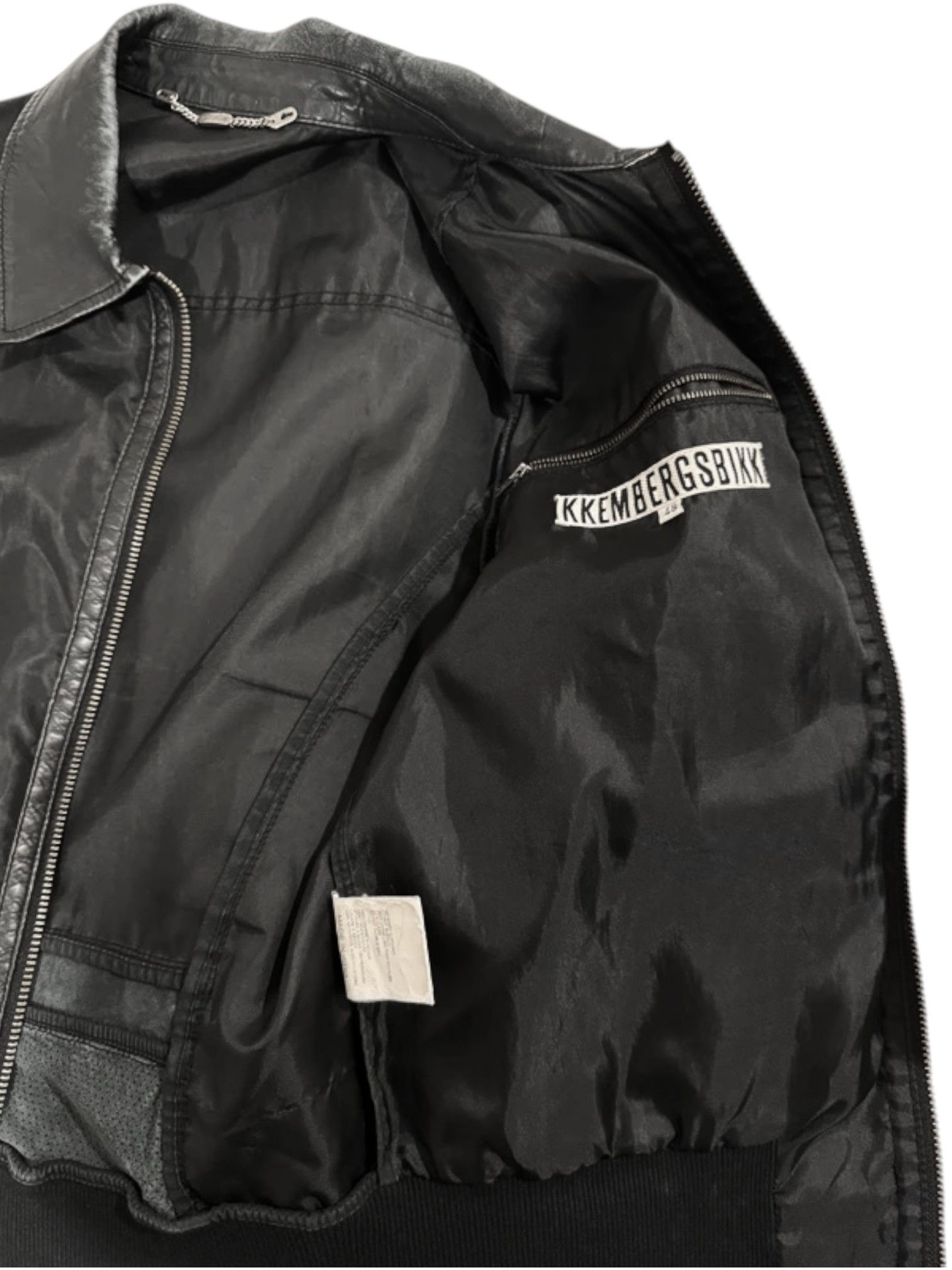 Dirk Bikkembergs Dirk Bikkembergs Black Bomber Jacket with Leather Paneling Size US L / EU 52-54 / 3 - 2 Thumbnail