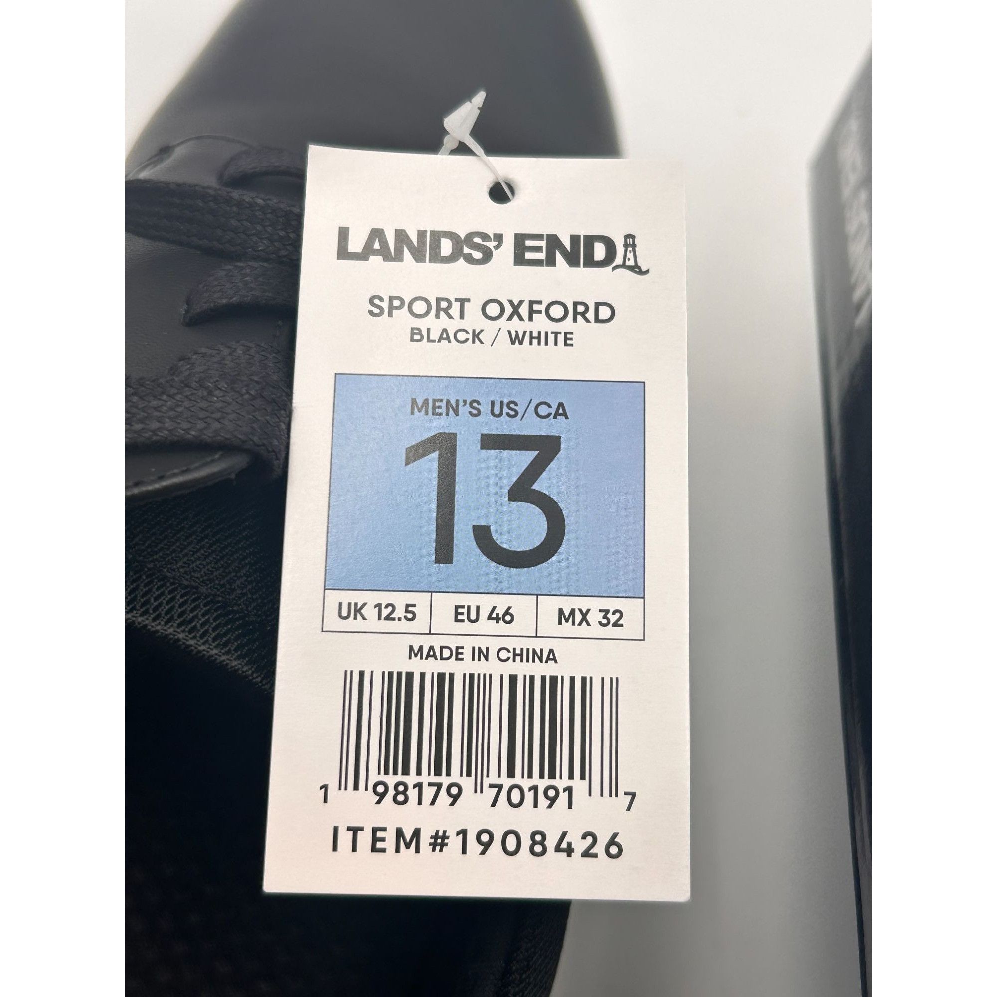 Lands' End Lands’ End Sport Oxford Men’s13 Black Lace Up Casual Comfort Size US 13 / EU 46 - 7 Thumbnail