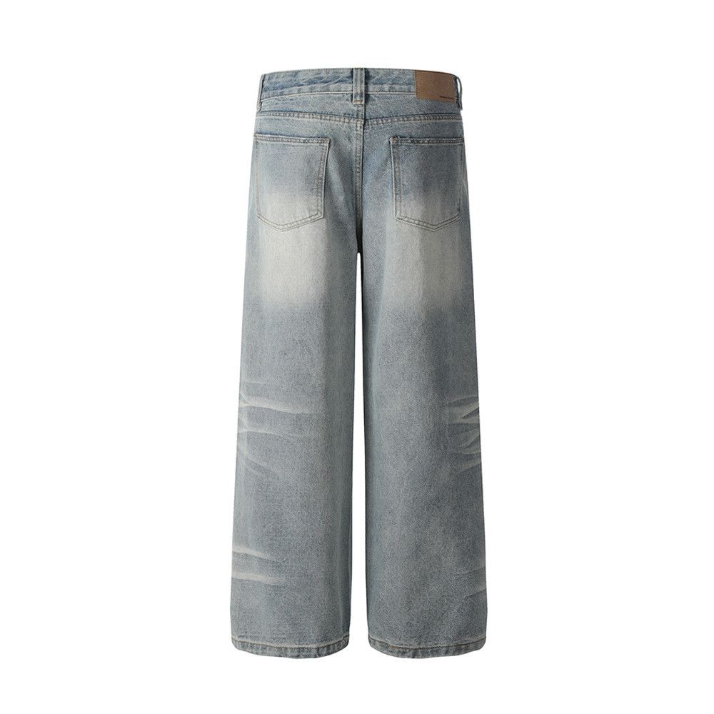 Japanese Brand × Jean Men's loose distressed punk washed gradient ripple jeans Size US 32 / EU 48 - 3 Thumbnail