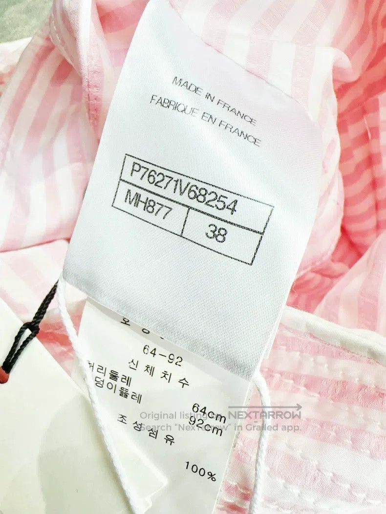 Chanel Chanel 24S early spring pink striped dark pattern letter l Size 25" / US 0 / IT 36 - 6 Thumbnail