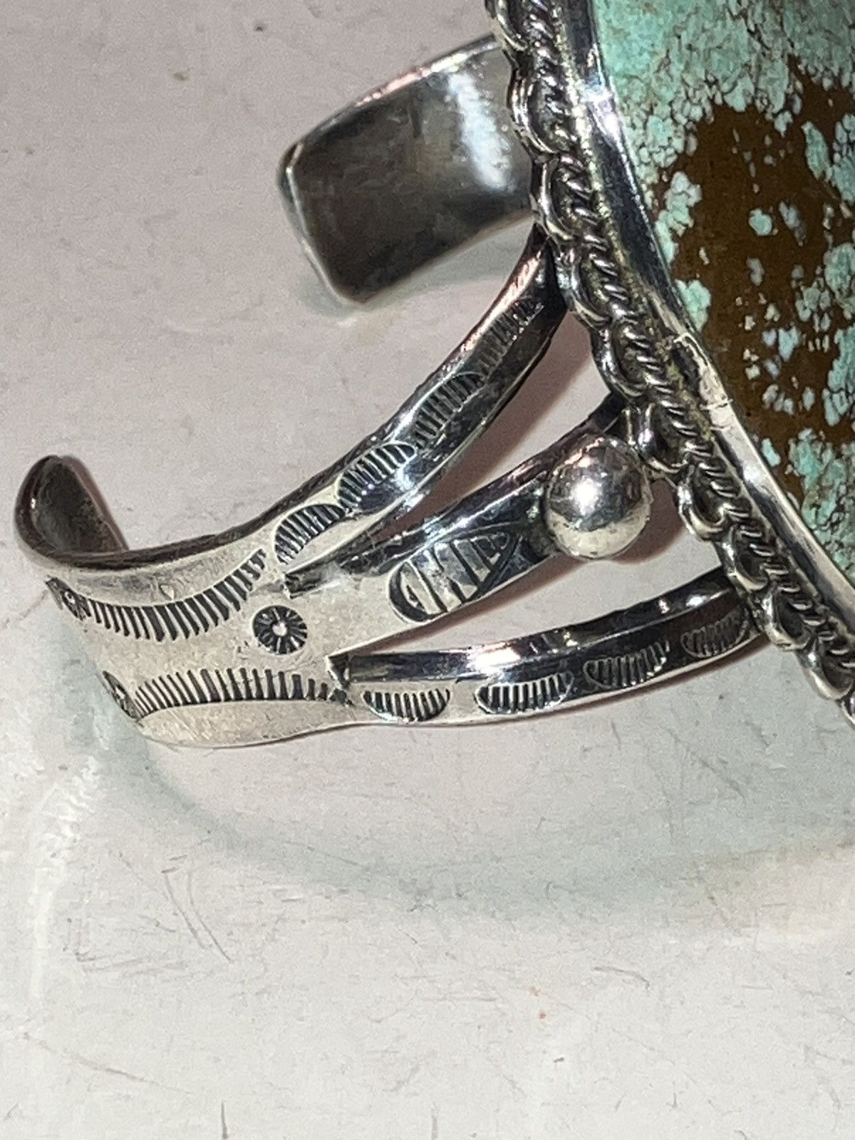 Other Navajo Cuff Bracelet with Large Number Eight Mine Turquoise Size ONE SIZE - 3 Thumbnail
